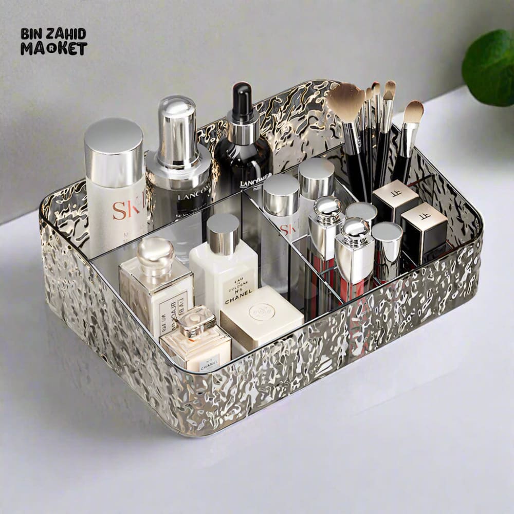 TRANSPARENT ACRYLIC COSMETIC ORGANIZER – LIPSTICK & BRUSH HOLDER DESKTOP DISPLAY STAND