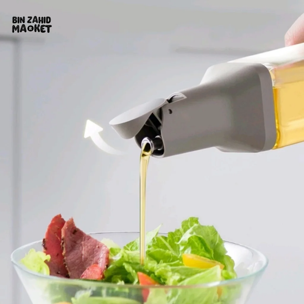 TRANSPARENT GLASS OLIVE OIL BOTTLE LEAK-PROOF MULTIFUNCTIONAL STORAGE BOTTLE