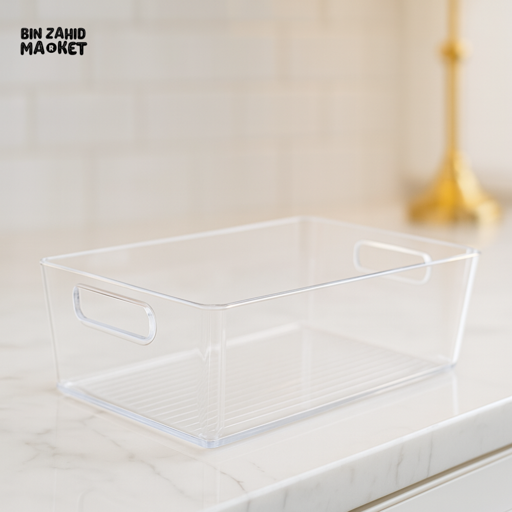 TRANSPARENT KITCHEN ORGANIZER BOX 4800 ML – DURABLE EASY-CLEAN BIN FOR REFRIGERATOR CABINETS & SHELVES