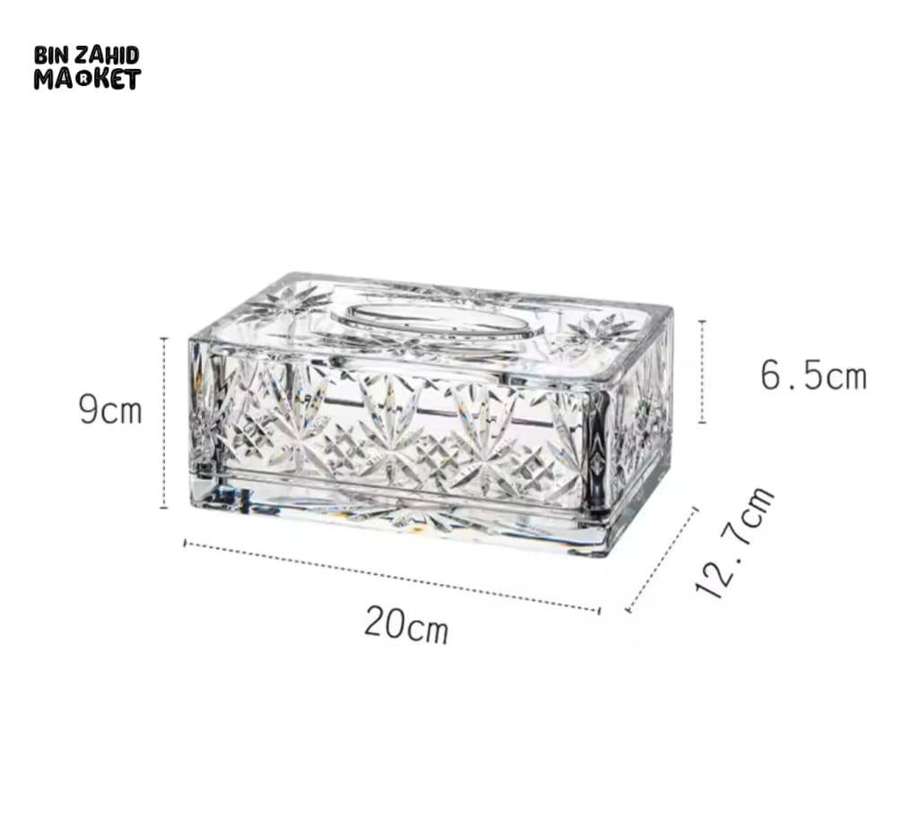 TRANSPARENT PREMIUM ACRYLIC TISSUE HOLDER