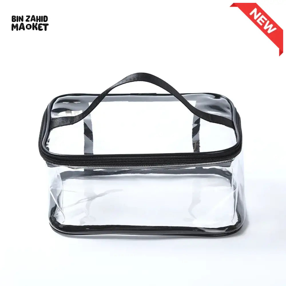 TRANSPARENT PVC WATERPROOF MAKEUP BAG – LARGE CAPACITY TRAVEL TOILETRY & MULTIFUNCTION STORAGE BAG