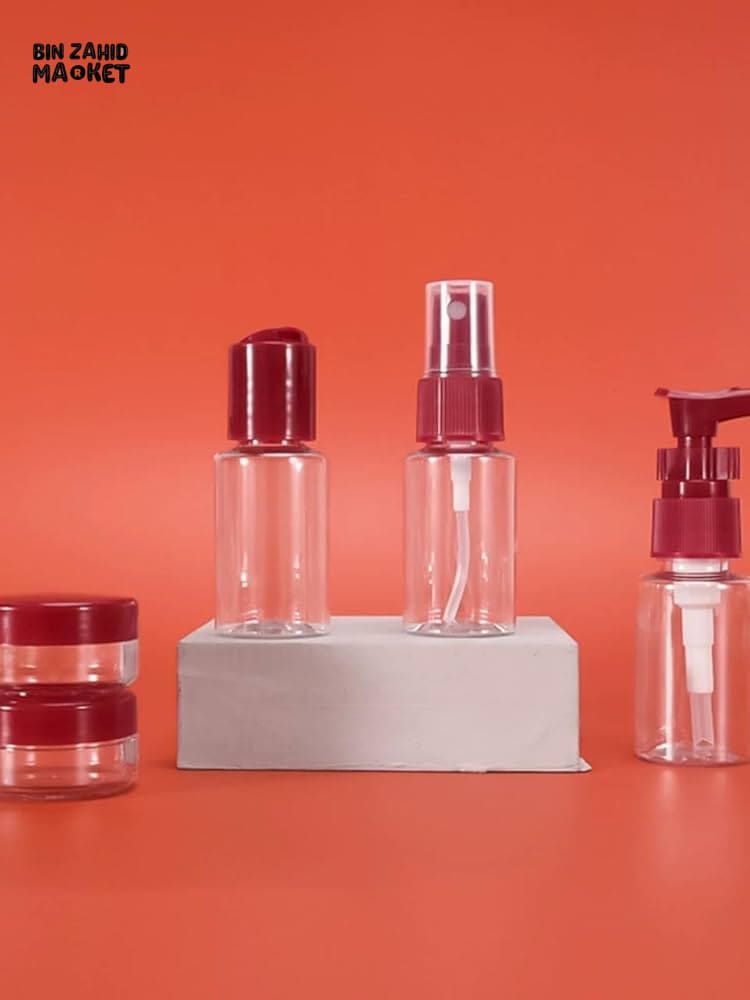 TRAVEL BOTTLES SET OF 6 | MINI COSMETIC CONTAINERS FOR WOMEN | MULTICOLOR