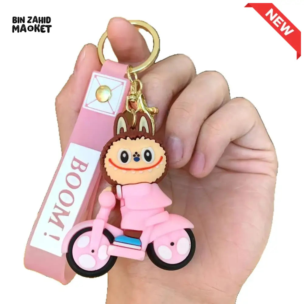 TRENDY CARTOON LABUBU KEYCHAIN – CUTE PENDANT COUPLE BAG DECORATION CYCLING ACCESSORY & SMALL GIFT KEYRING
