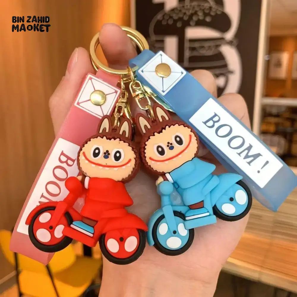 TRENDY CARTOON LABUBU KEYCHAIN – CUTE PENDANT COUPLE BAG DECORATION CYCLING ACCESSORY & SMALL GIFT KEYRING