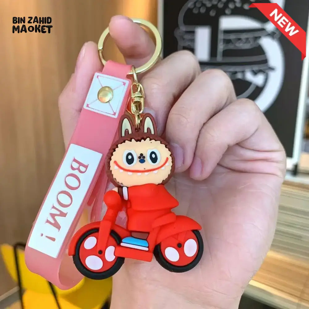 TRENDY CARTOON LABUBU KEYCHAIN – CUTE PENDANT COUPLE BAG DECORATION CYCLING ACCESSORY & SMALL GIFT KEYRING