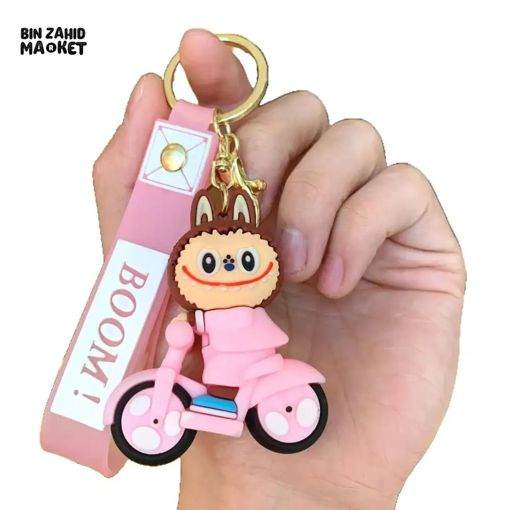 TRENDY CARTOON LABUBU KEYCHAIN – CUTE PENDANT COUPLE BAG DECORATION CYCLING ACCESSORY & SMALL GIFT KEYRING
