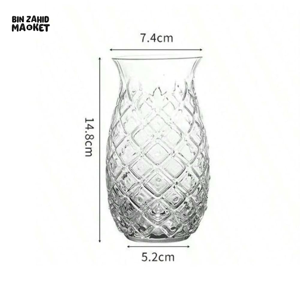 TROPICAL PINEAPPLE-STYLE ICE TEA JAR – 1 PIECE GLASS