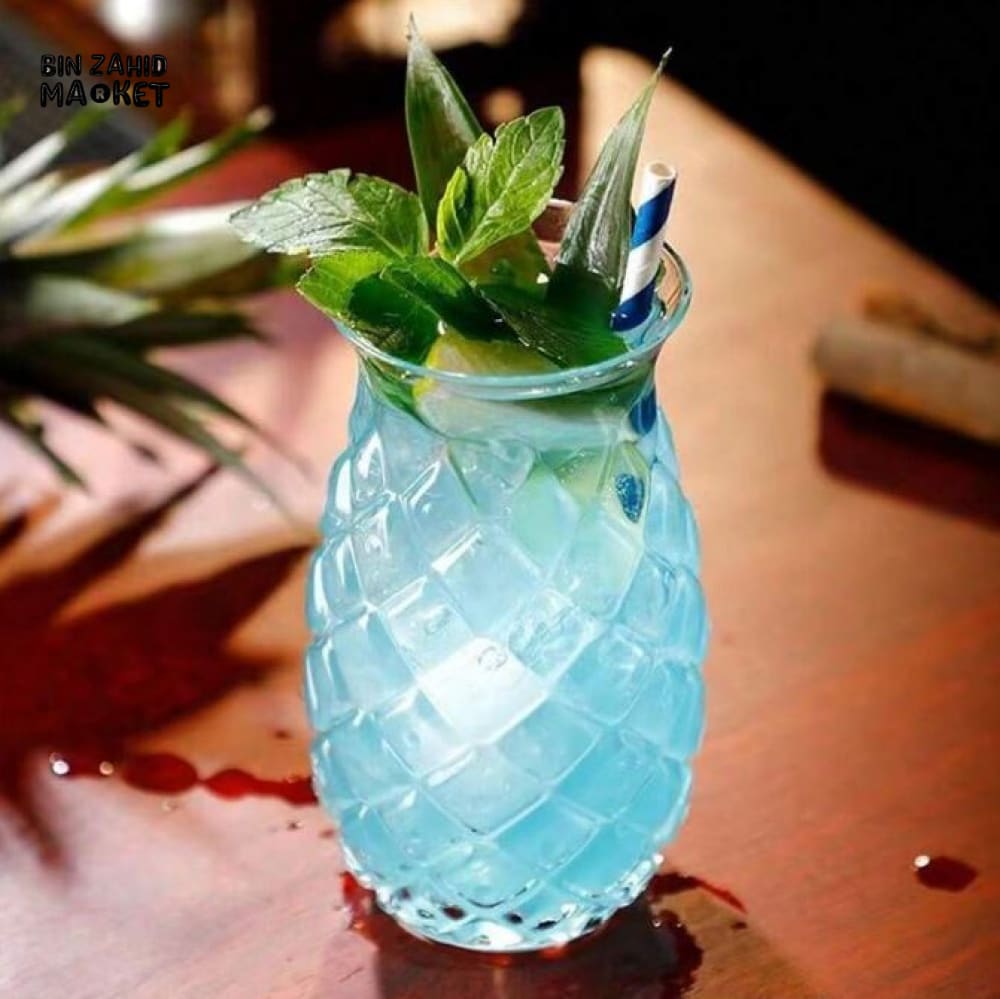 TROPICAL PINEAPPLE-STYLE ICE TEA JAR – 1 PIECE GLASS