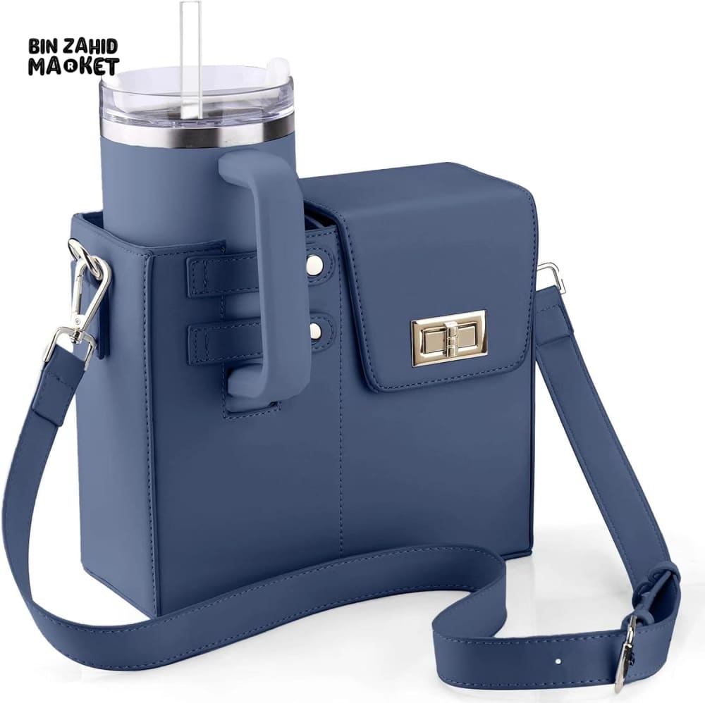 TUMBLERS CROSSBODY BAG – STYLISH PORTABLE ADJUSTABLE STRAP - BLUE