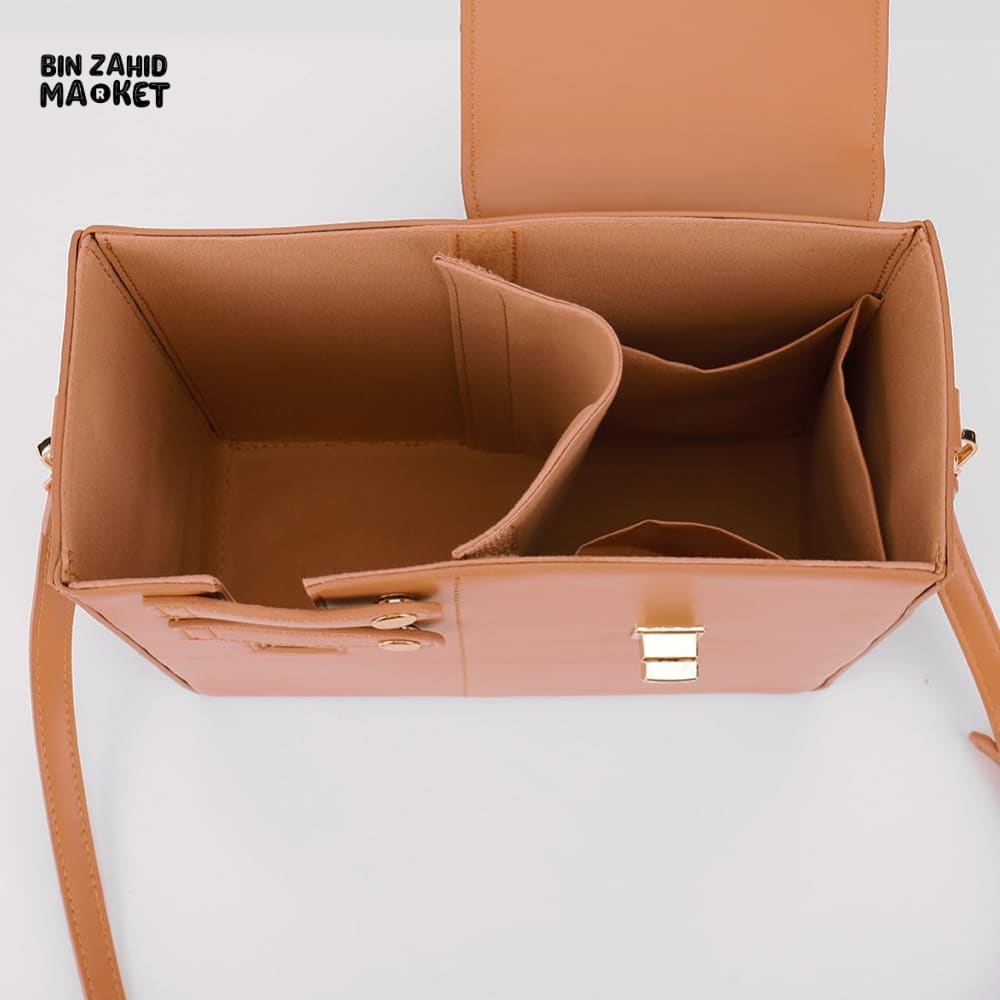 TUMBLERS CROSSBODY BAG – STYLISH PORTABLE ADJUSTABLE STRAP - BROWN