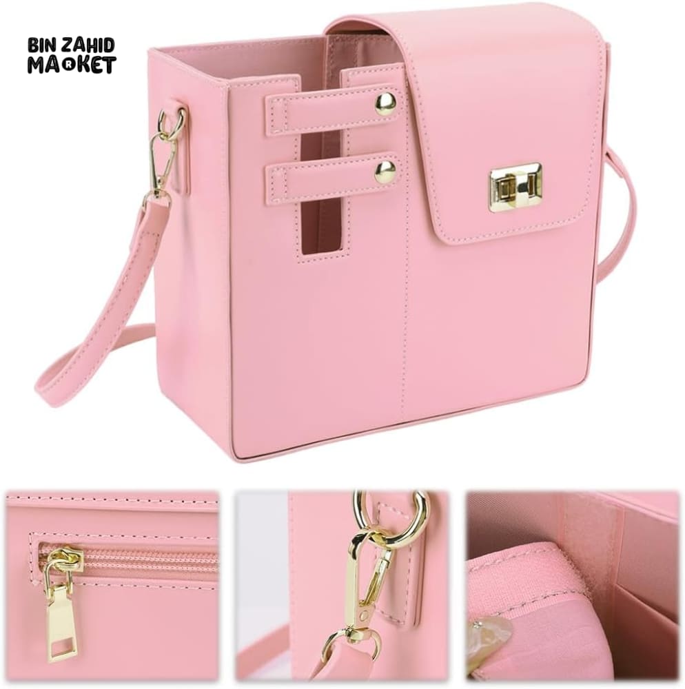 TUMBLERS CROSSBODY BAG – STYLISH PORTABLE ADJUSTABLE STRAP - PINK
