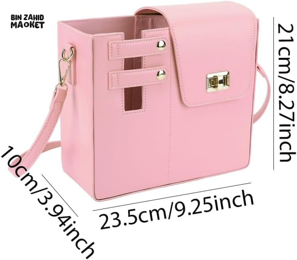 TUMBLERS CROSSBODY BAG – STYLISH PORTABLE ADJUSTABLE STRAP - PINK
