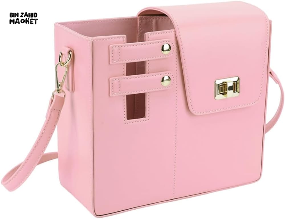 TUMBLERS CROSSBODY BAG – STYLISH PORTABLE ADJUSTABLE STRAP - PINK