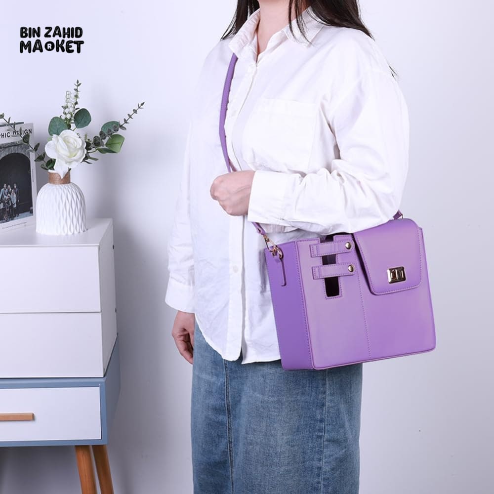 TUMBLERS CROSSBODY BAG – STYLISH PORTABLE ADJUSTABLE STRAP - PURPLE