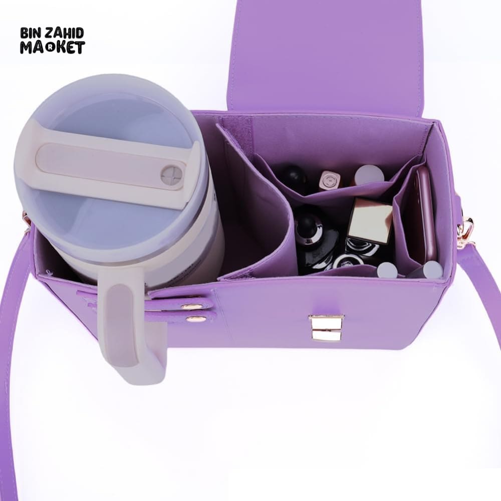 TUMBLERS CROSSBODY BAG – STYLISH PORTABLE ADJUSTABLE STRAP - PURPLE