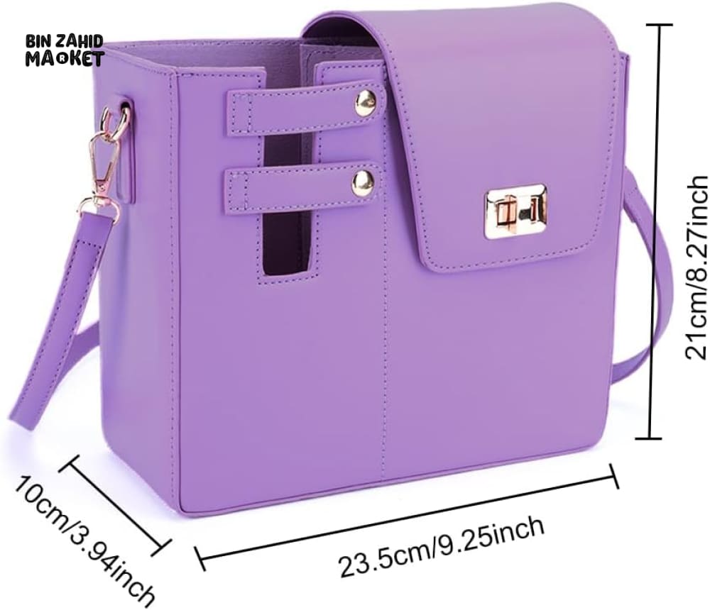 TUMBLERS CROSSBODY BAG – STYLISH PORTABLE ADJUSTABLE STRAP - PURPLE