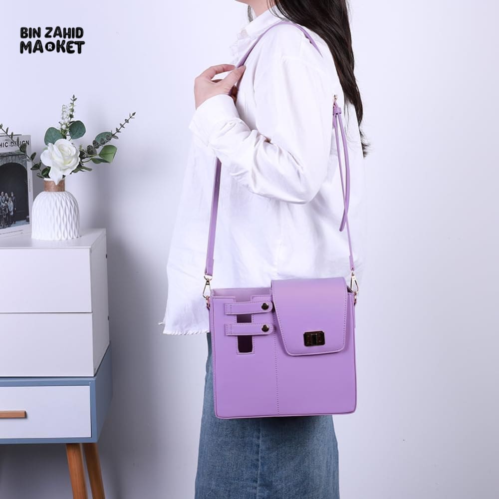TUMBLERS CROSSBODY BAG – STYLISH PORTABLE ADJUSTABLE STRAP - PURPLE