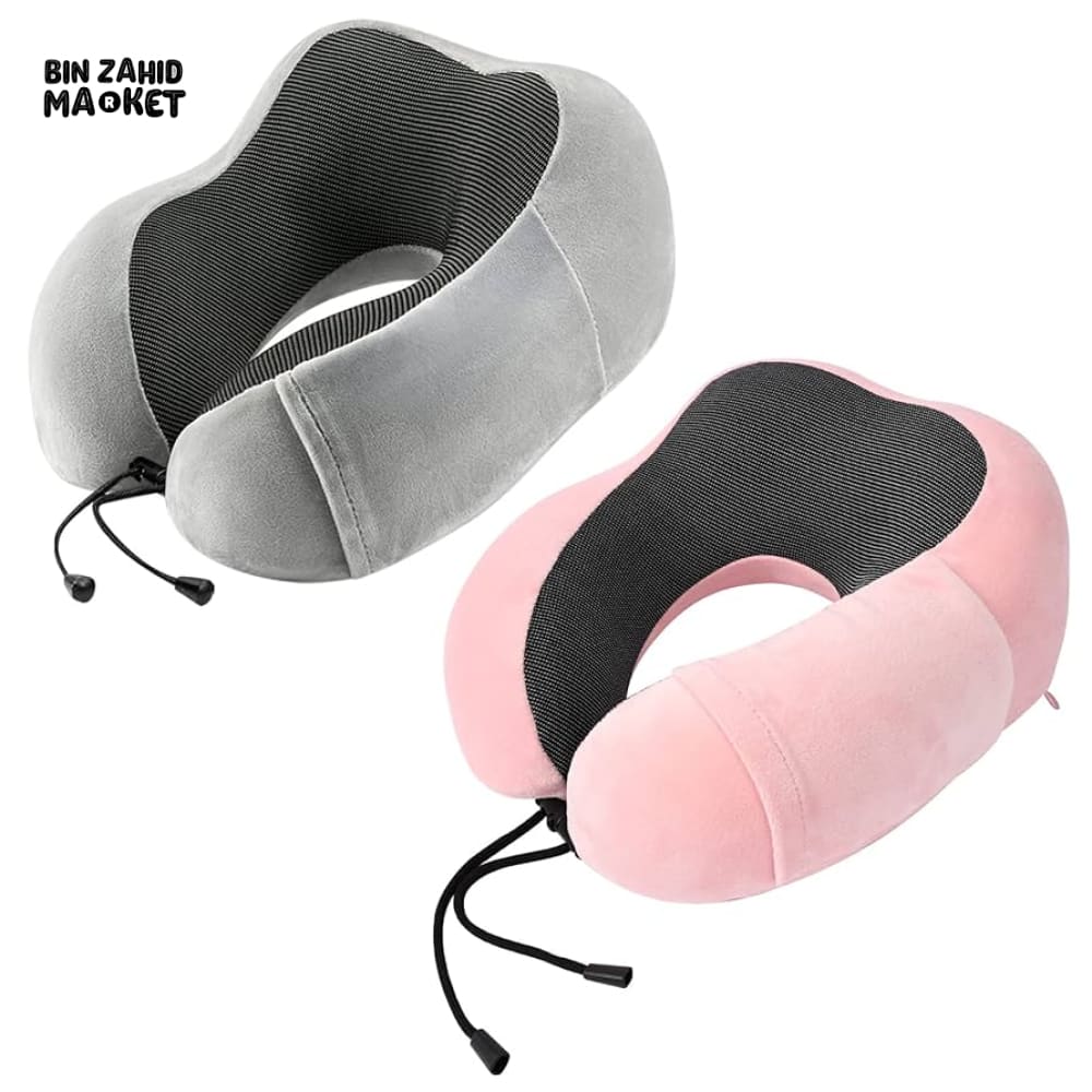 U-SHAPED MEMORY FOAM NECK PILLOW FOR TRAVEL – SOFT CERVICAL SUPPORT FOR AIRPLANE & CAR