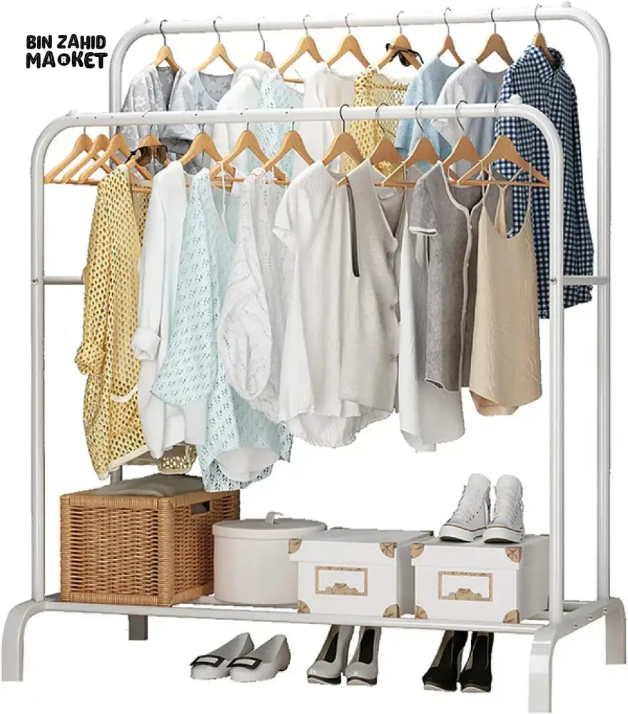 DOUBLE POLE METAL CLOTH STAND