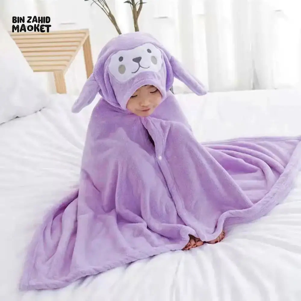 ULTRA SOFT BABY TOWEL – HOODED ROBE PURE COTTON COZY BLANKET - 65CM X 135CM SIZE