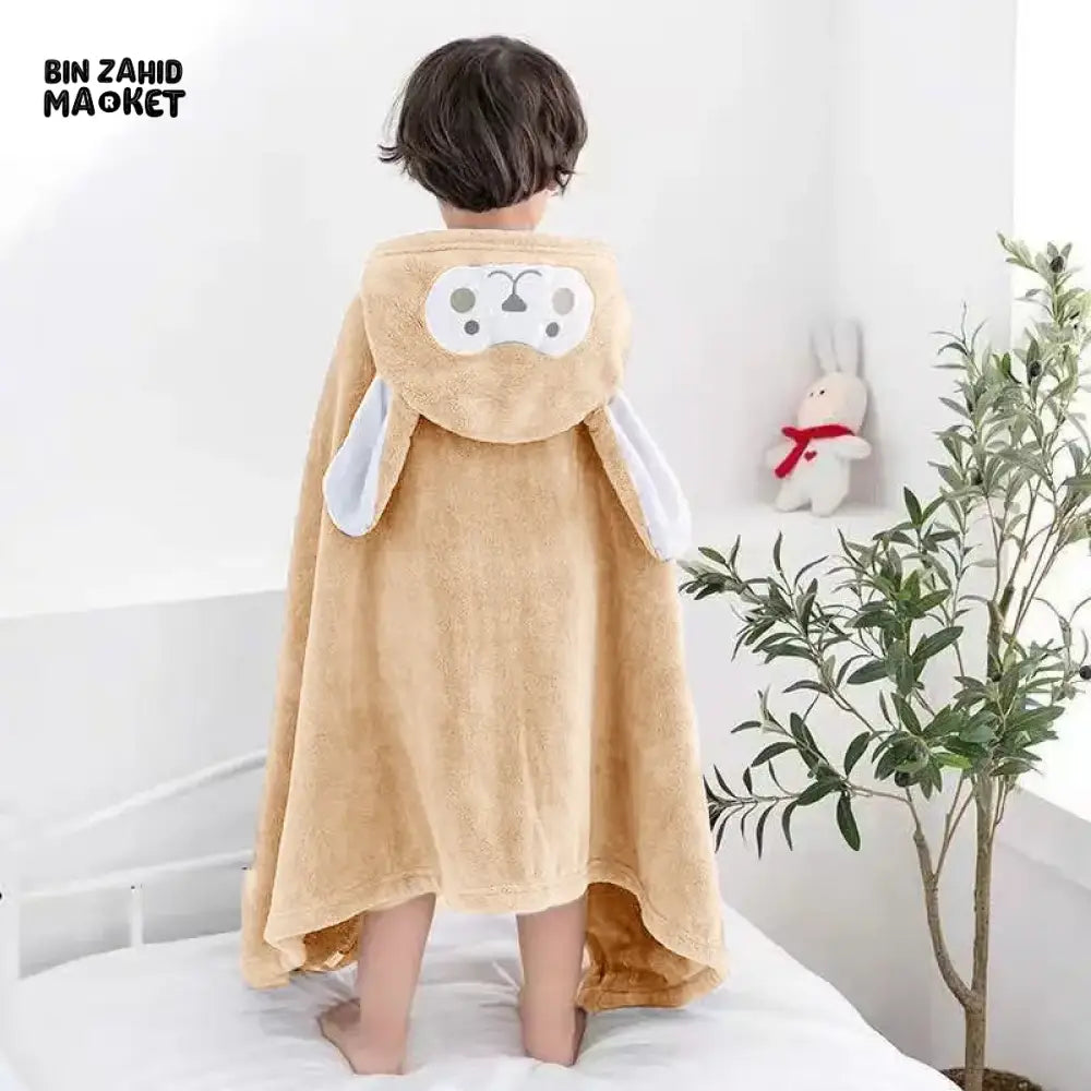 ULTRA SOFT BABY TOWEL – HOODED ROBE PURE COTTON COZY BLANKET - 65CM X 135CM SIZE