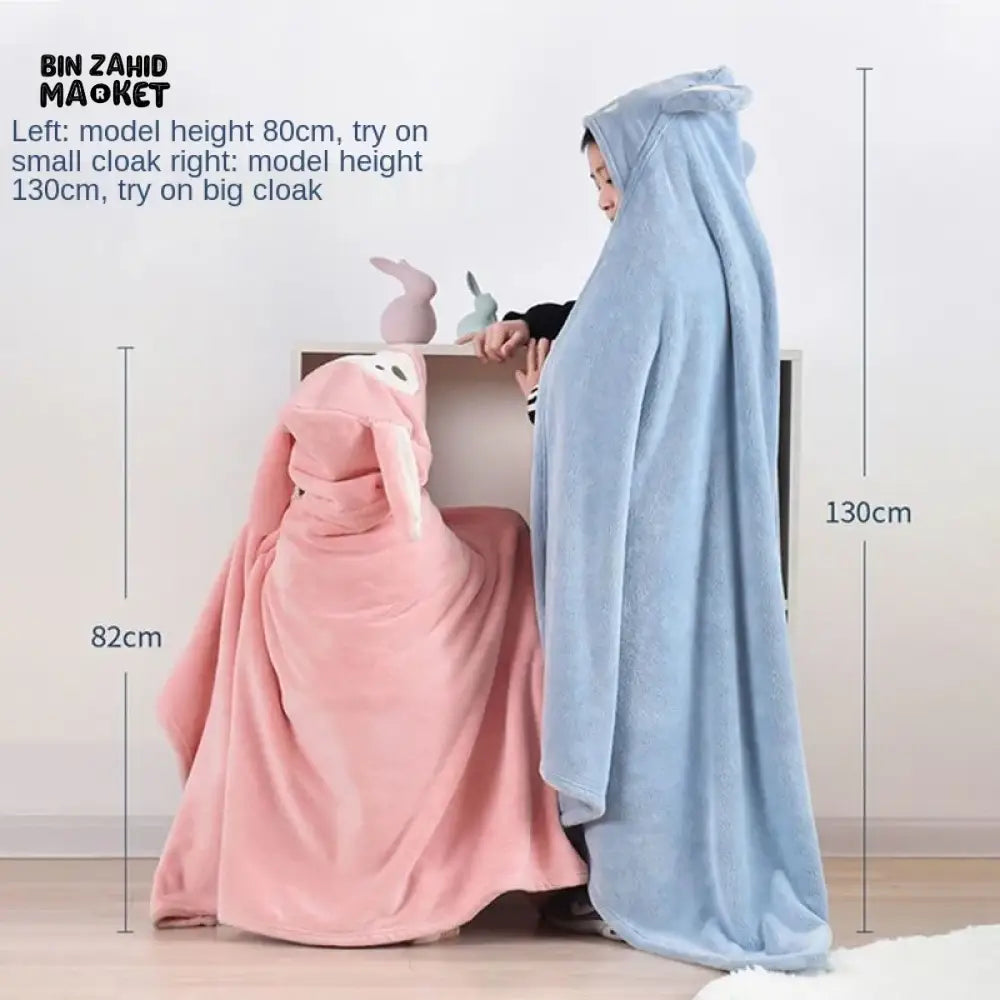 ULTRA SOFT BABY TOWEL – HOODED ROBE PURE COTTON COZY BLANKET - 65CM X 135CM SIZE