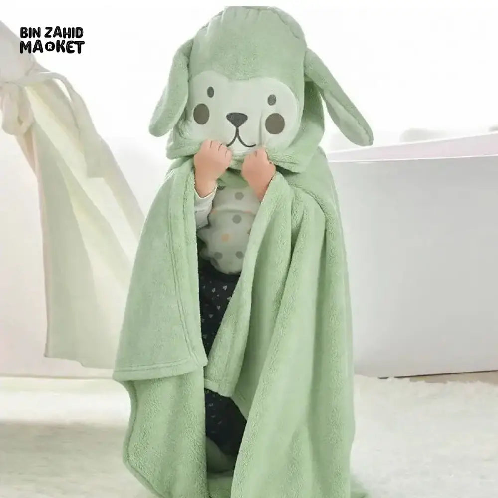 ULTRA SOFT BABY TOWEL – HOODED ROBE PURE COTTON COZY BLANKET - 65CM X 135CM SIZE