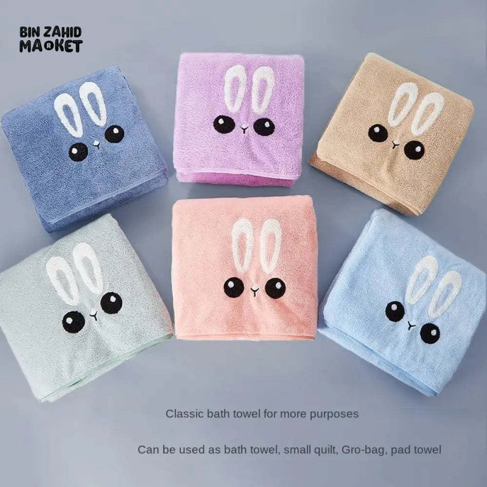 ULTRA SOFT BABY TOWEL – HOODED ROBE PURE COTTON COZY BLANKET - 65CM X 135CM SIZE