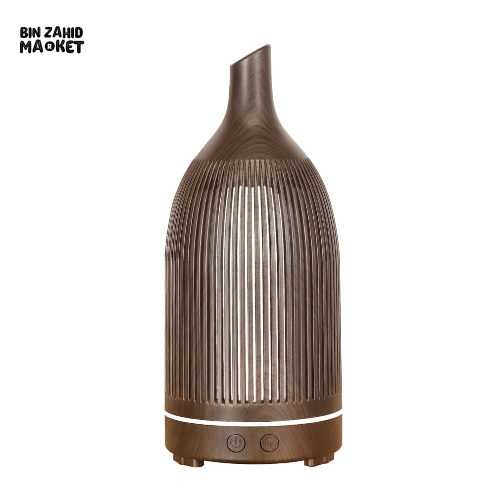 ULTRASONIC WOOD GRAIN AROMA DIFFUSER – COOL MIST ESSENTIAL OIL HUMIDIFIER FOR RELAXING HOME ATMOSPHERE
