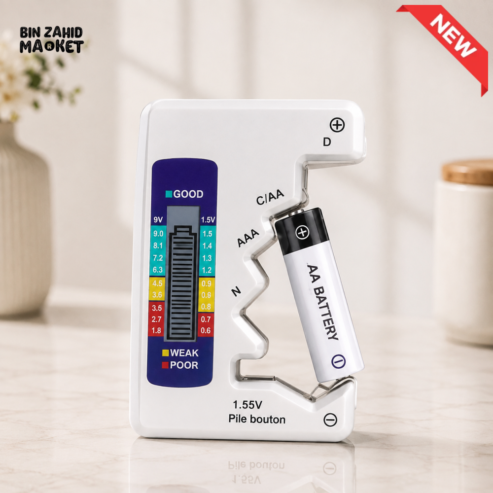 UNIVERSAL BATTERY TESTER FOR AA AAA C D 9V & BUTTON CELLS