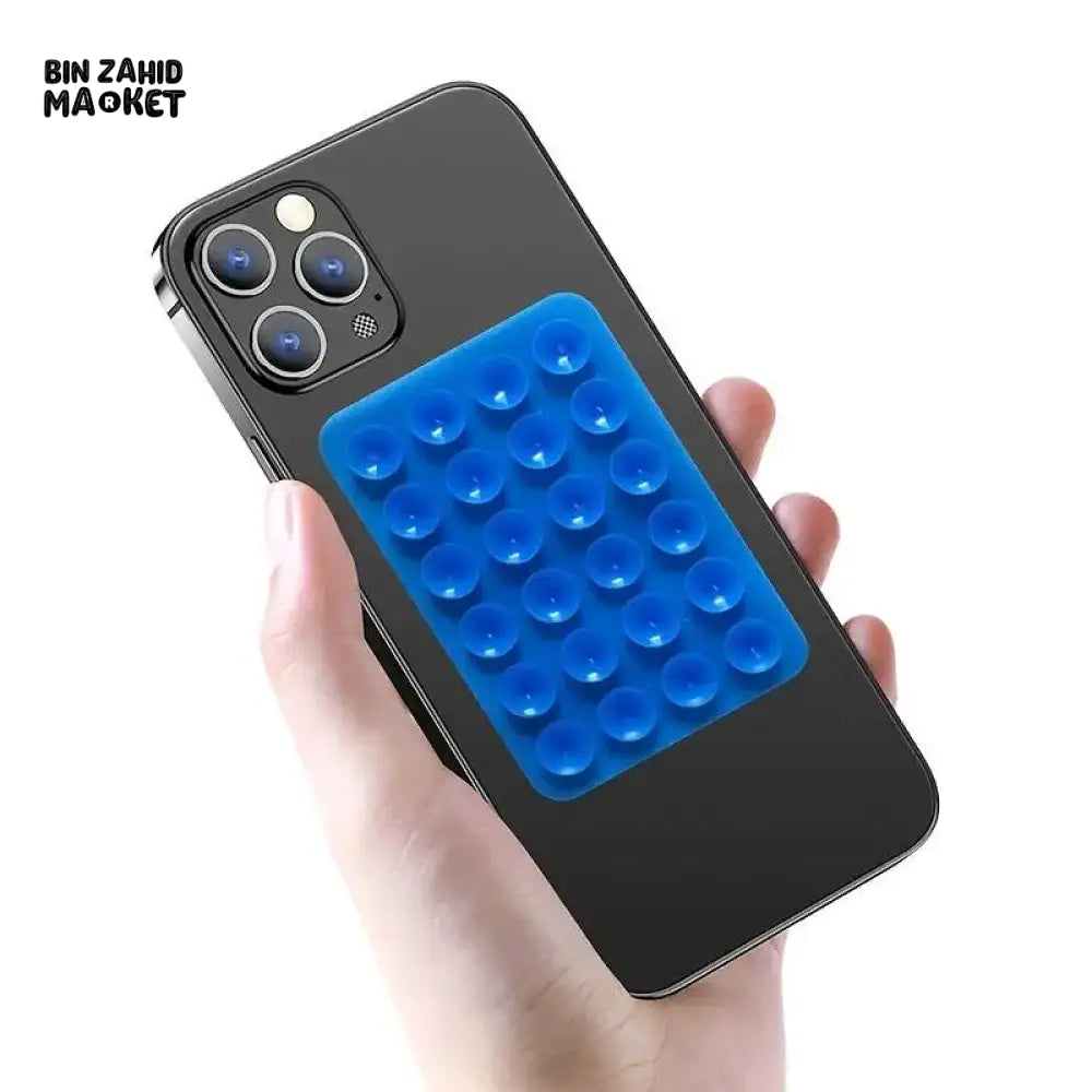 UNIVERSAL SUCTION PHONE MAT — STRONG GRIP WALL STAND WITH BACK STICKER