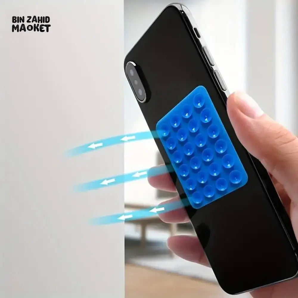 UNIVERSAL SUCTION PHONE MAT — STRONG GRIP WALL STAND WITH BACK STICKER