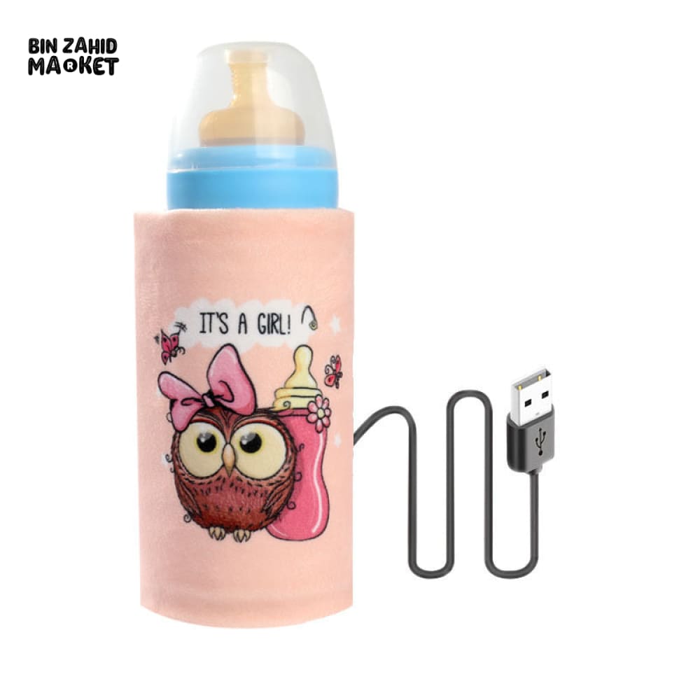 USB FEEDER WARMER Pink Owl