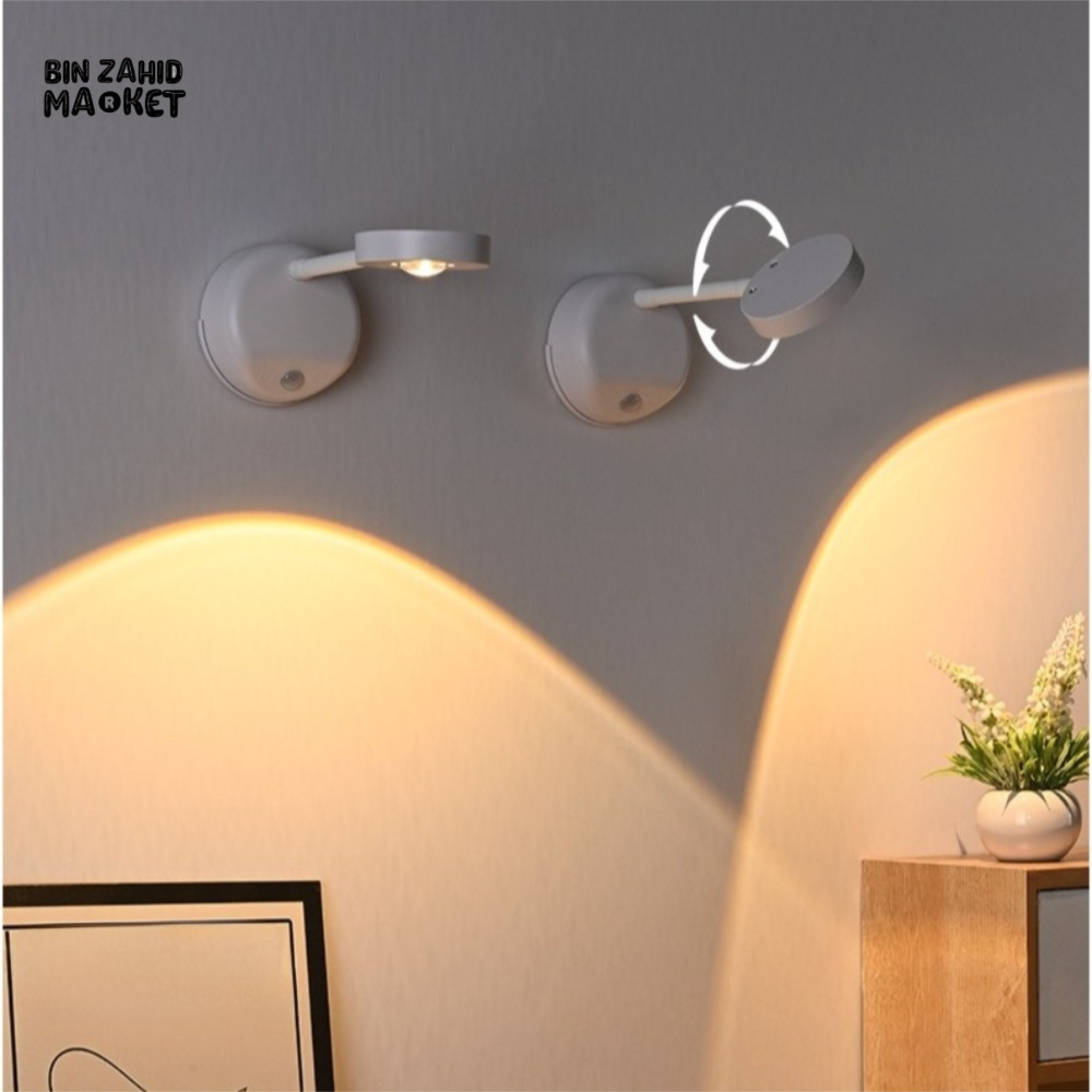 USB RECHARGEABLE WIRELESS WALL LIGHT – SMART HUMAN DETECTION MOTION-ACTIVATED DIMMABLE ENERGY-SAVING LED