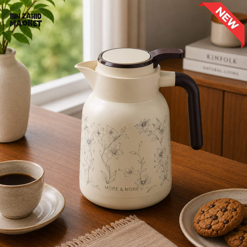VACUUM INSULATED HOT & COLD FLORAL THERMAL JUG 1.5 LITER 1-PIECE
