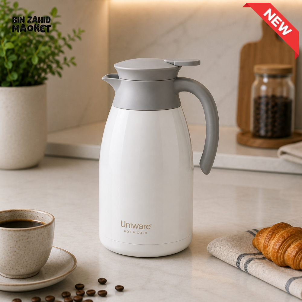 VACUUM INSULATED HOT & COLD THERMAL CARAFE 1.0L 1-PIECE - WHITE
