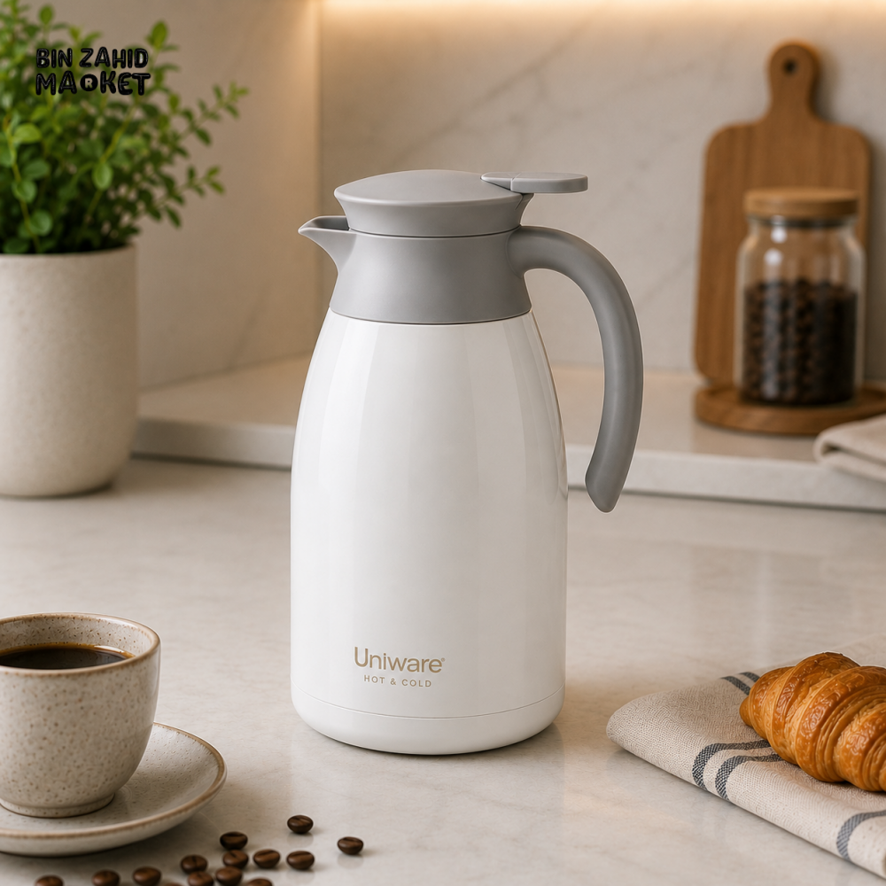 VACUUM INSULATED HOT & COLD THERMAL CARAFE 1.0L 1-PIECE - WHITE