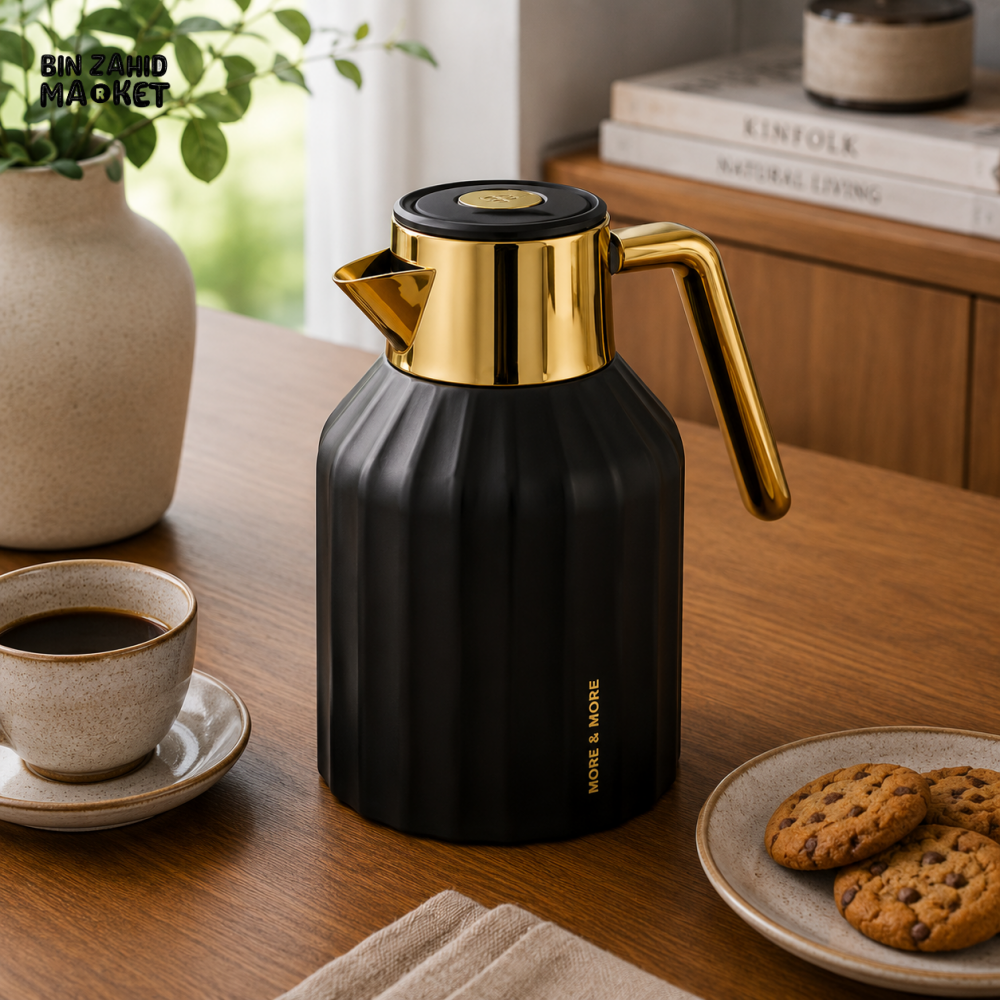 PRODUCT NAME: VACUUM INSULATED HOT & COLD THERMAL JUG 1.0 LITER 1-PIECE - BLACK