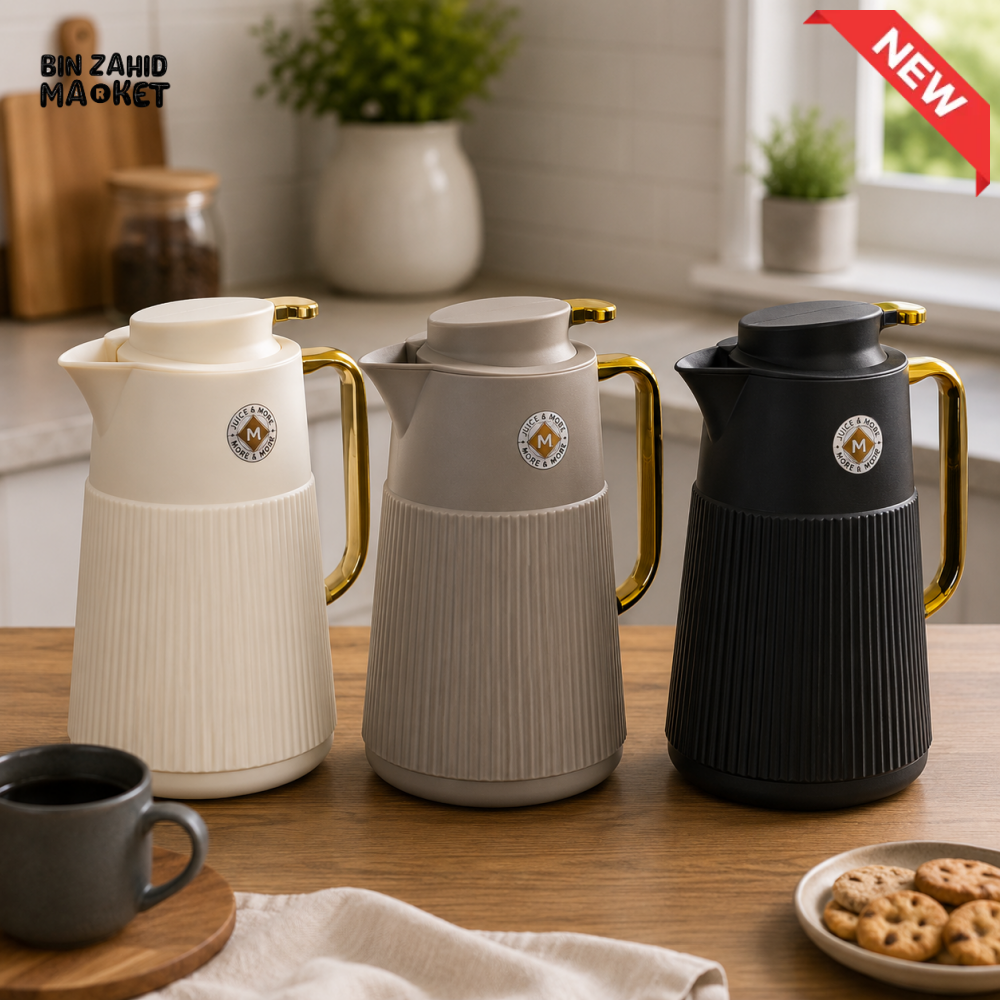 VACUUM INSULATED HOT & COLD THERMAL JUG – BLACK 1.0 LITER 1-PIECE