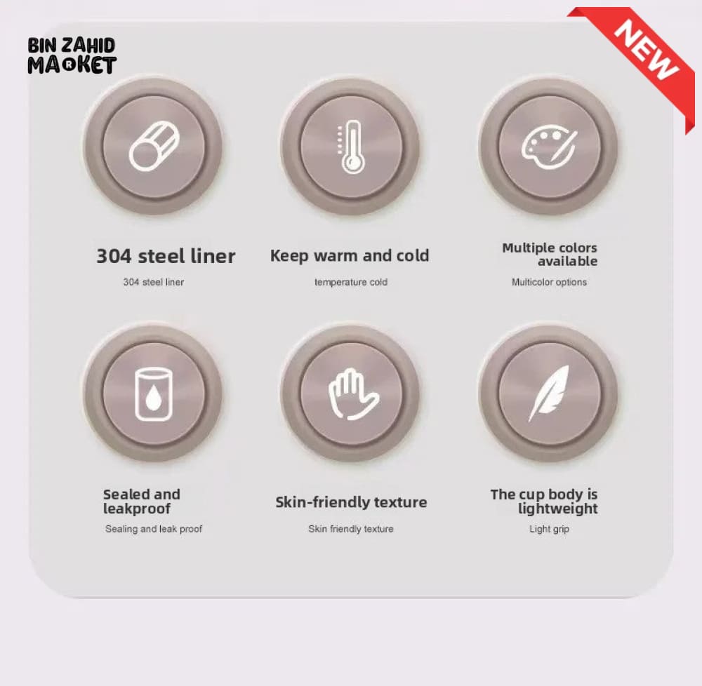 VACUUM INSULATED POCKET FLASK CUP 350ML– 304 STAINLESS STEEL