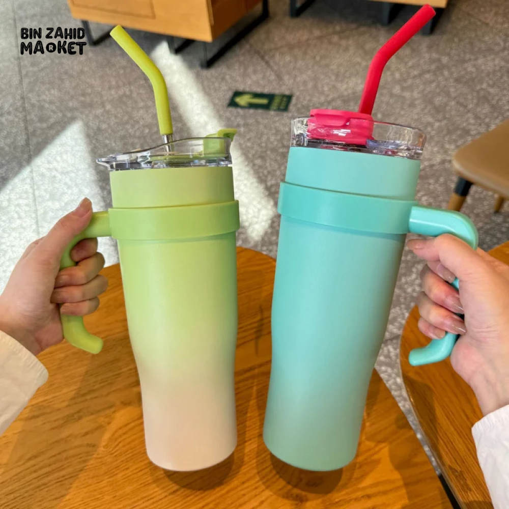 VACUUM INSULATED TRAVEL CUP 304 STAINLESS STEEL SPORTS MUG PORTABLE CAR CUP FOR HOT & COLD BEVERAGES