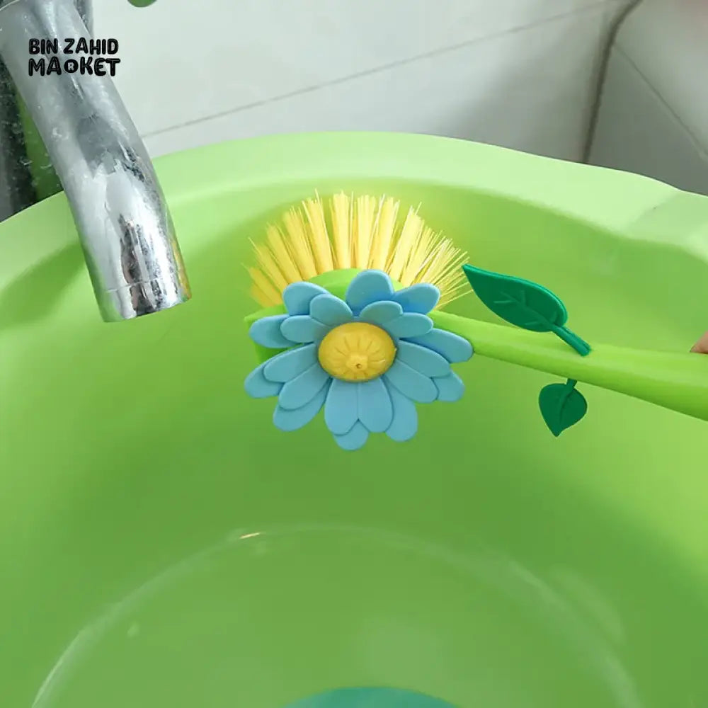 VASE SHAPE POT WASHING BRUSH – KITCHEN DISH SINK STOVE LONG HANDLE CLEANING TOOL