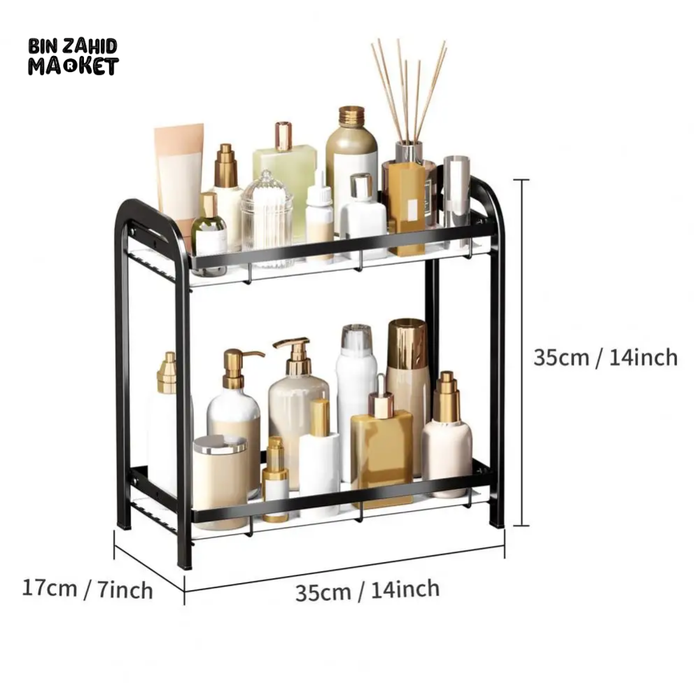 VERSATILE STORAGE SHELF STURDY BATHROOM ORGANIZER EASY INSTALLATION