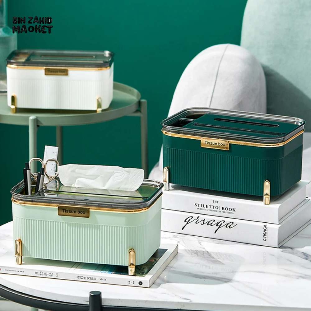 VERTICAL CARTON STORAGE BOX – LUXURY MULTIFUNCTIONAL TISSUE BOX FOR HOME & BATHROOM