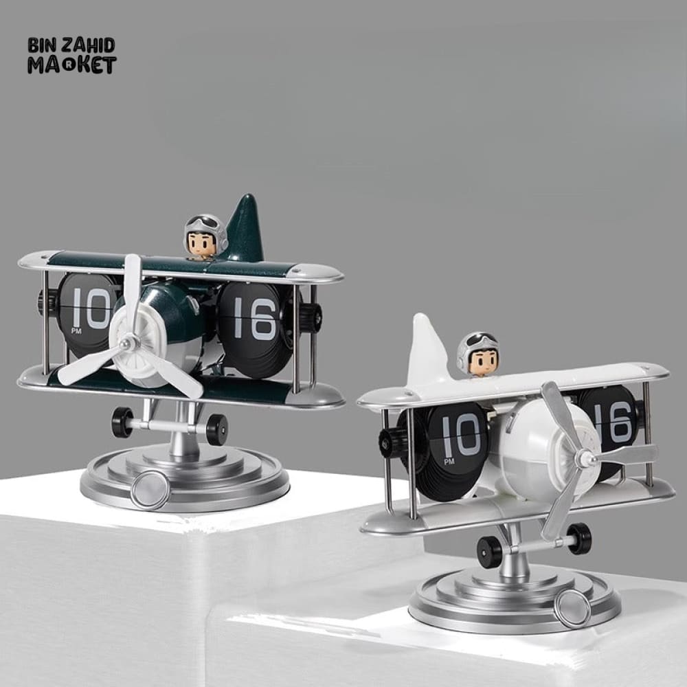 VINTAGE AIRCRAFT PROPELLER FLIP CLOCK – CREATIVE HOME & OFFICE GIFT