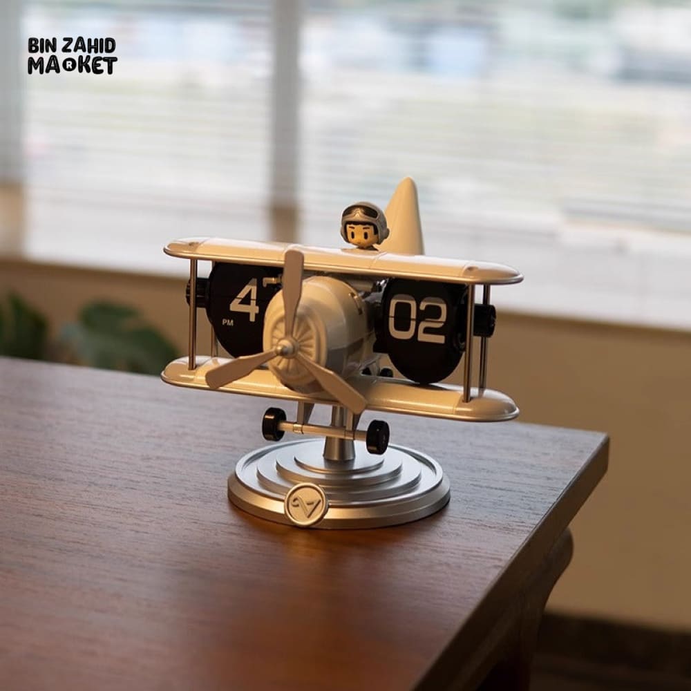 VINTAGE AIRCRAFT PROPELLER FLIP CLOCK – CREATIVE HOME & OFFICE GIFT