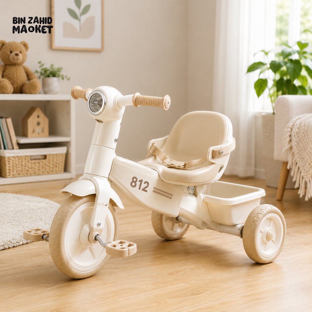 VINTAGE STYLE KIDS SCOOTER TRICYCLE - WHITE