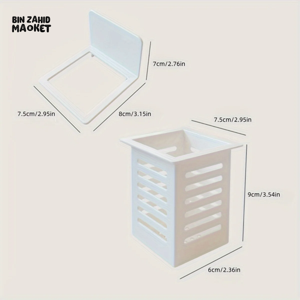 WALL-MOUNTED BATHROOM STORAGE BOXES – NO DRILLING RUST-RESISTANT SPACE-SAVING