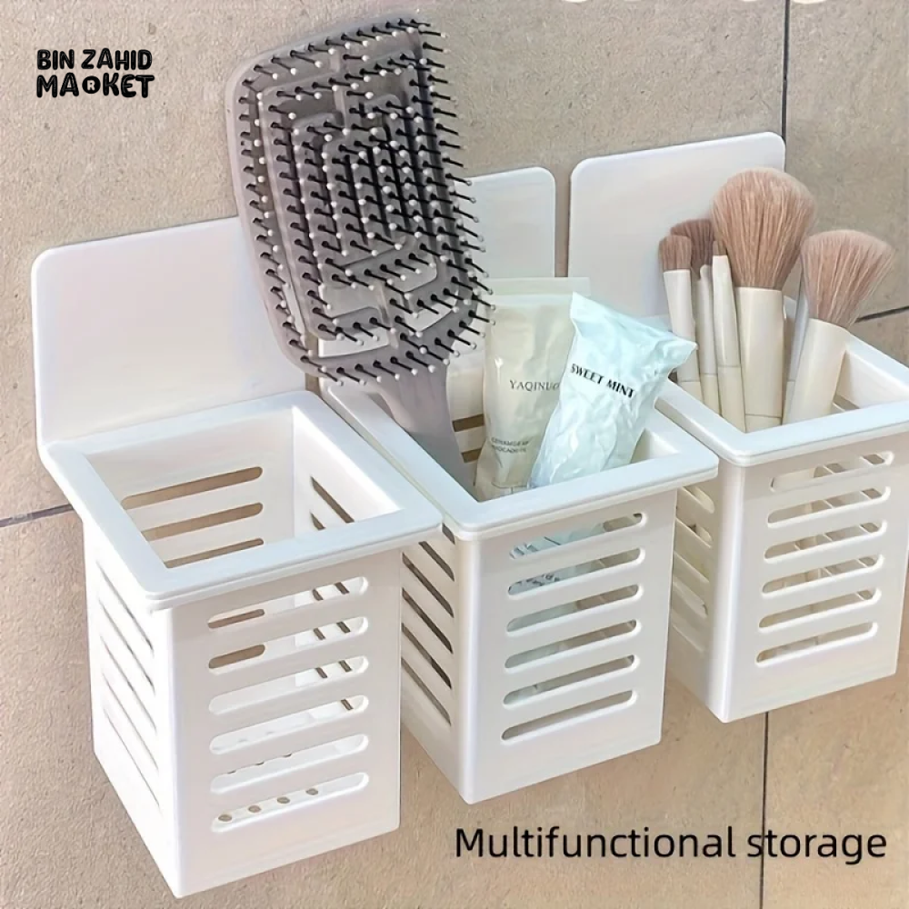 WALL-MOUNTED BATHROOM STORAGE BOXES – NO DRILLING RUST-RESISTANT SPACE-SAVING