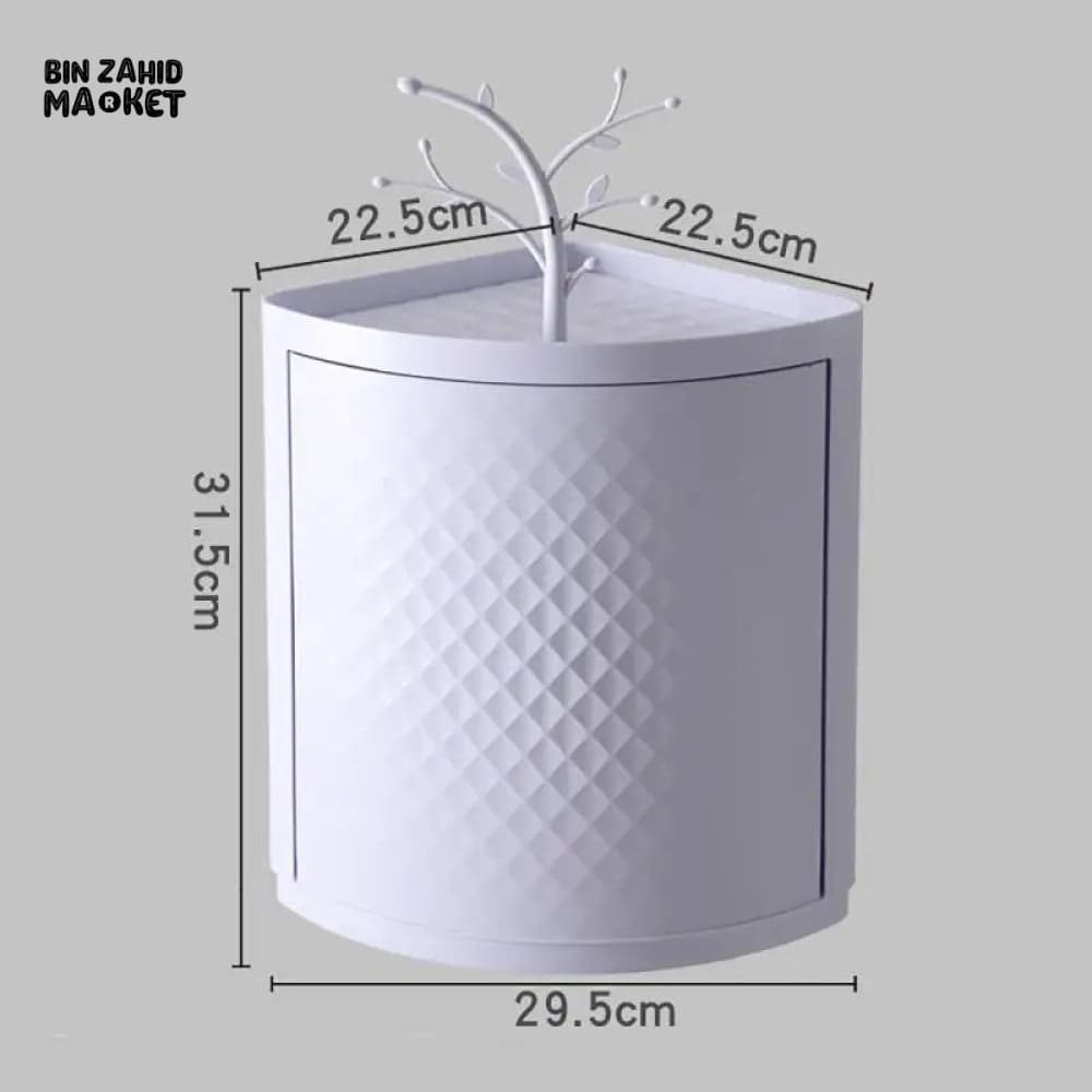 WALL MOUNTED CORNER ROTATING SHELF